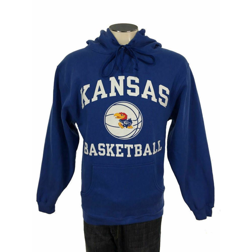 Kansas Jayhawks Basketball Hoodie Sweatshirt Small Blue NCAA College TCX‎ Mens